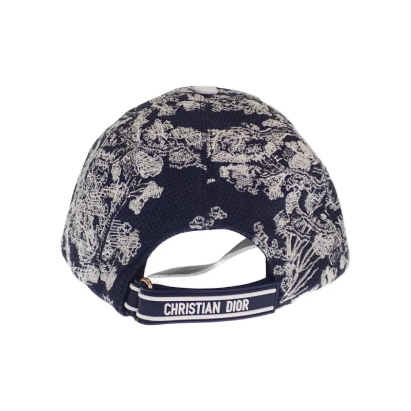 DIOR Cotton Baseball Caps Unisex Marine Blue-5