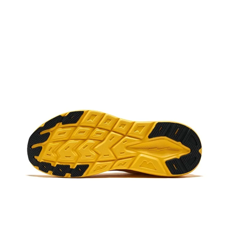 Erke Cushioning Lightweight Low Top Running Shoes Men's Pineapple Yellow Black-3