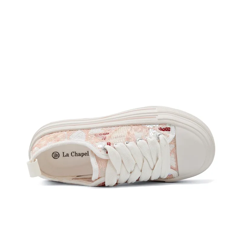 La Chapelle Anti-Slip And Wear-Resistant Height Increasing Low-Top Skateboard Shoes Women's-2