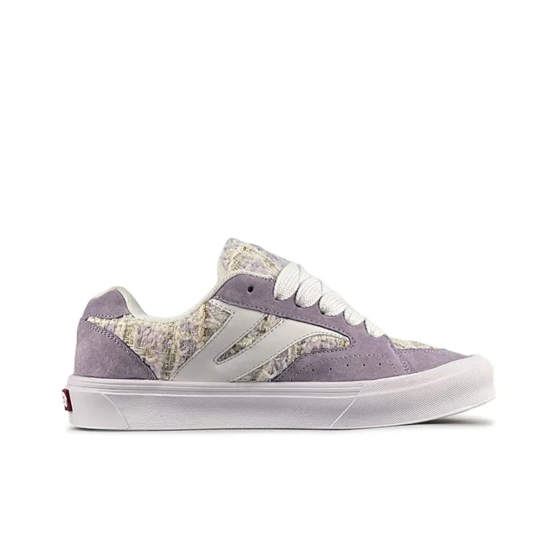 VFDF Chanel Inspired Puffy Durable Breathable Low Top Skateboard Shoes Women's Taro Purple-1