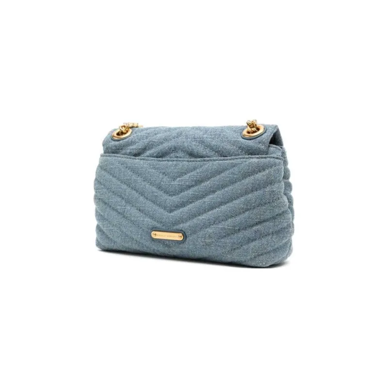 REBECCA MINKOFF Linen Blended With Viscose And Polyurethane Crossbody Bag Women's Indigo-2