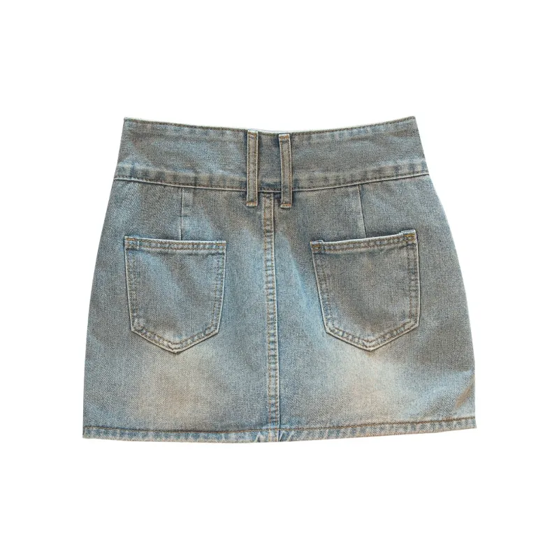 Cypress House Denim Short Skirts Women's Light Blue-1