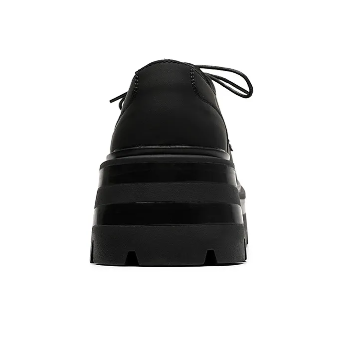 Zuogedu Fashion Versatile Derby Shoes Trendy Big Head Casual Shoes Men's Black-4