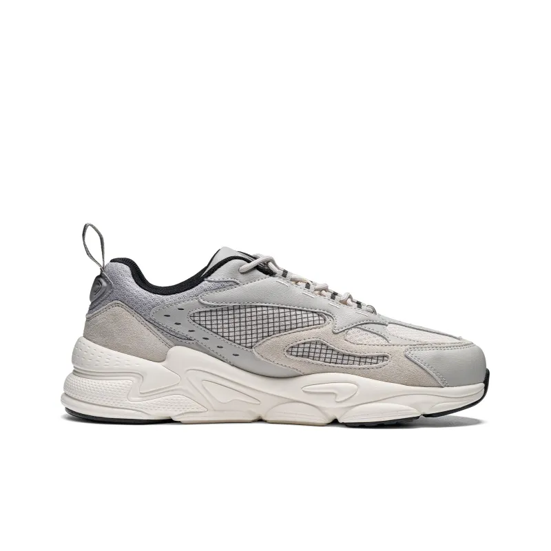 Kappa Anti Slip Wear Resistant Low Top Chunky Sneakers Unisex Cool Gray-2