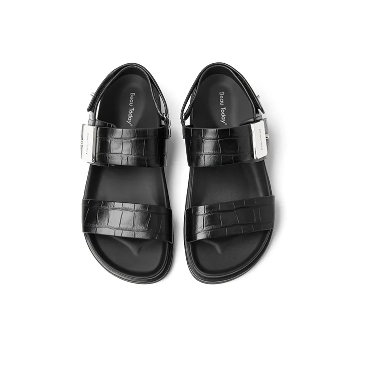 Beau Today Beach Sandals Women's Black-2