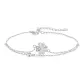 999 Fine Silver-Eternal Love Clover Diamond Bracelet[Silver]