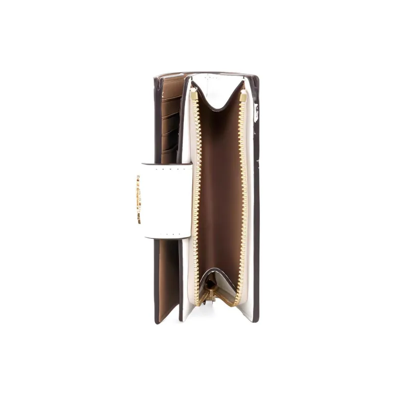 COACH Corner Zip Coated Canvas And Smooth Leather Card Holder, Wallet Women's White-2