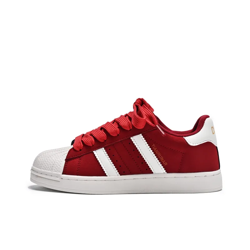 Guci Tianlun Slip Resistant Low Top Skateboard Shoes Unisex Red, Black, Pink-6