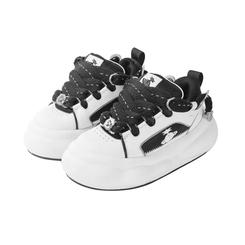 OmniPlanet Cushioning Balance Lightweight Height Increasing Low Top Skateboard Shoes Unisex White-2