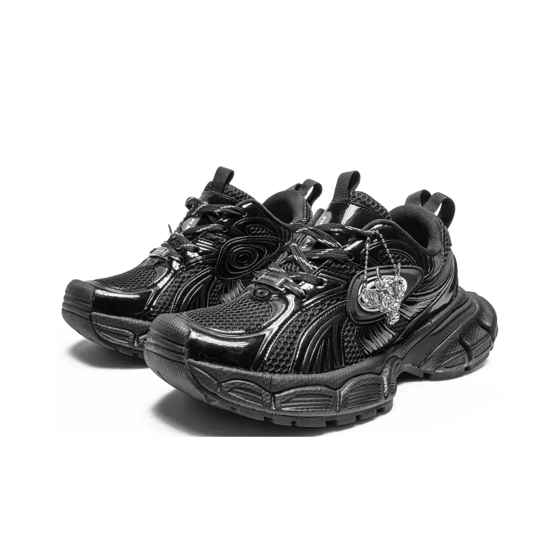 FINEPLAN Cushioning Anti-Slip And Wear-Resistant Low-Top Chunky Sneakers Unisex Silver Blue-20