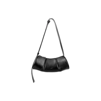 INJOYLIFE Split Cow Leather Crossbody Bag Small Size Women's Black