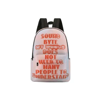 Soundbyte Polyester Backpack Laptop Bag Regular Unisex Orange