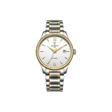Gold Case White Dial Steel Band 3320