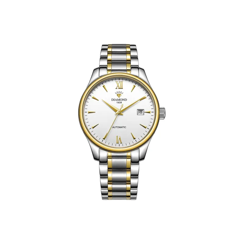 Diamond Automatic Mechanical Movement Watch Men's Watches White Dial-10