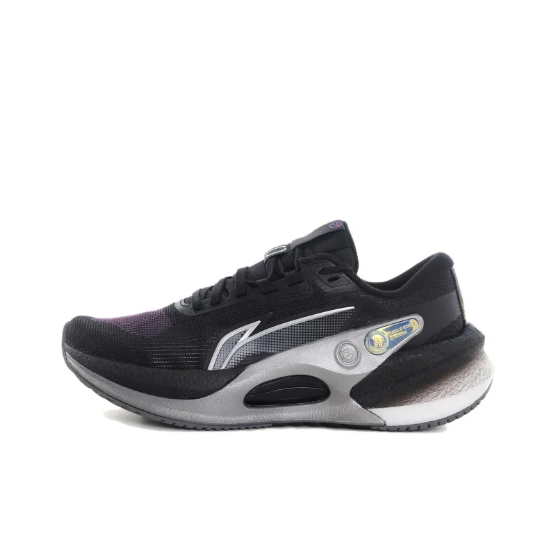 LiNing Furious Rider 7.0 V2 Anti Slip Wear Resistant Low Top Running Shoes Men's Black Silver-0