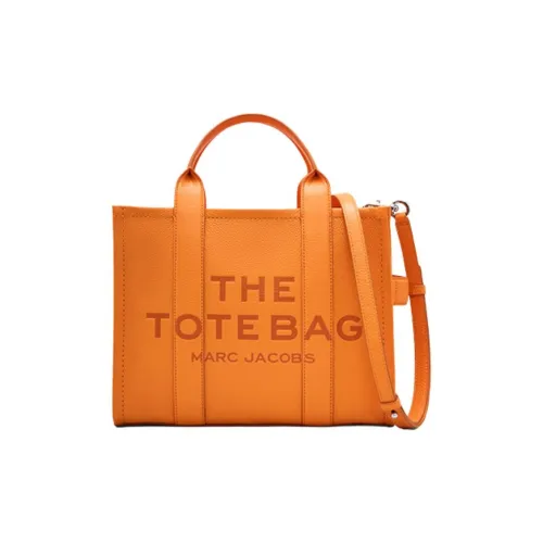 MARC JACOBS Cow Leather Tote Bag, Shopping Bag, Shoulder Bag, Crossbody Bag, Handbag Medium Size Women's Honey Orange