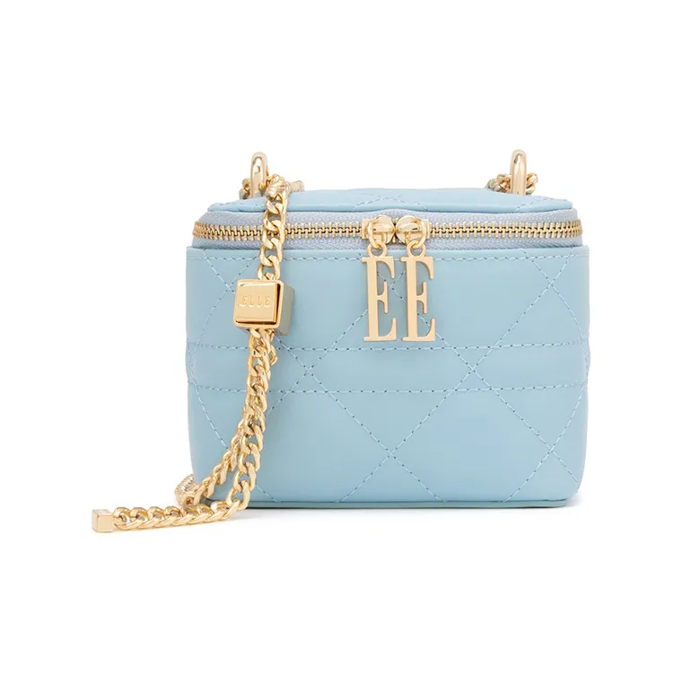 ELLE Cow Leather Crossbody Bag, Shoulder Bag Mini Women's Pink/White/Yellow/Blue-12