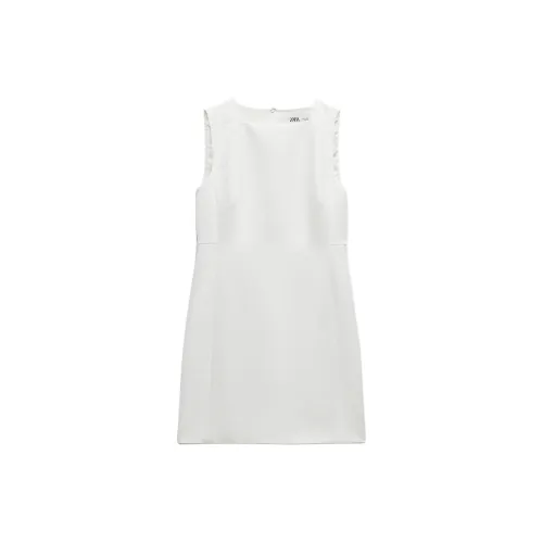 ZARA ZW Series Sleeveless Dresses Women's White