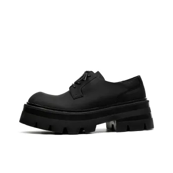 Zuogedu Fashion Versatile Derby Shoes Trendy Big Head Casual Shoes Men's Black