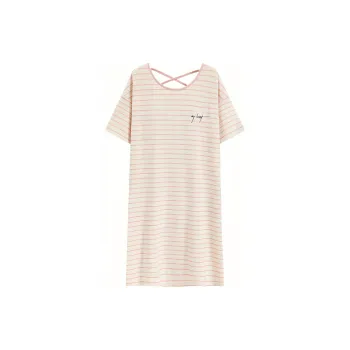 CAIHENGTONG Nightgown Women's Pink White