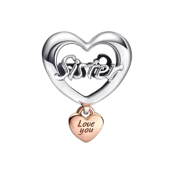 Pandora 925 Sterling Silver, Rose Gold Plated Pendants Women's Silver