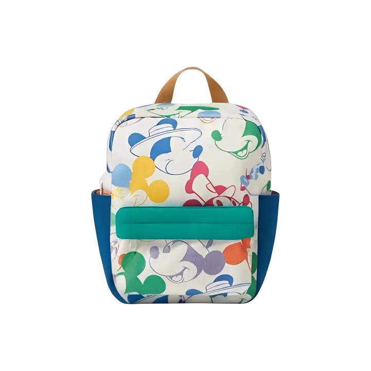 Disney Canvas Wear Resistant Backpack Regular Unisex Green-4