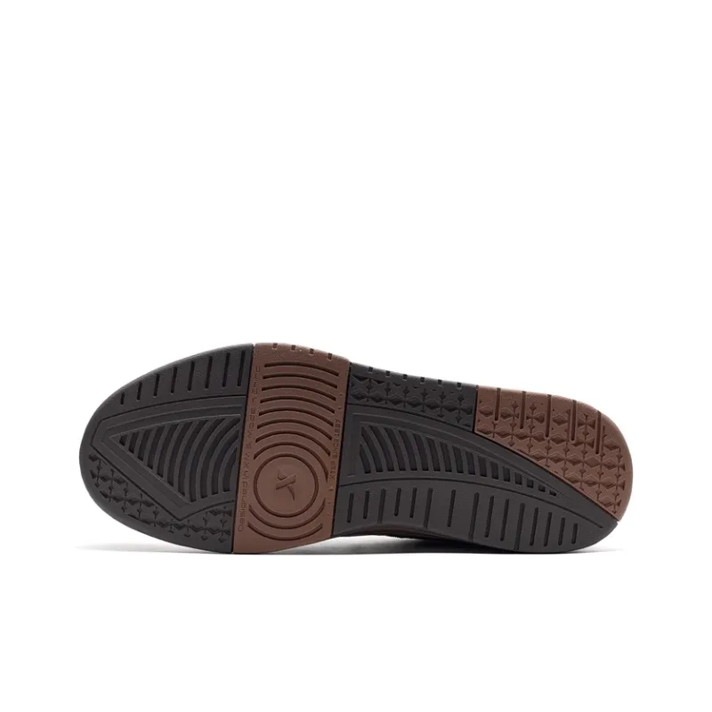 XTEP Breakdance STEP 1 Lightweight Low Top Skateboard Shoes Men's Light Heather Gray/Dark Mud Gray/Mushroom Brown-6