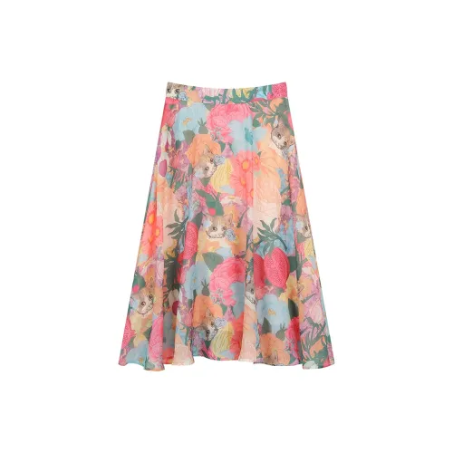 ELF SACK Casual Long Skirts Women's Dreamy Colorful