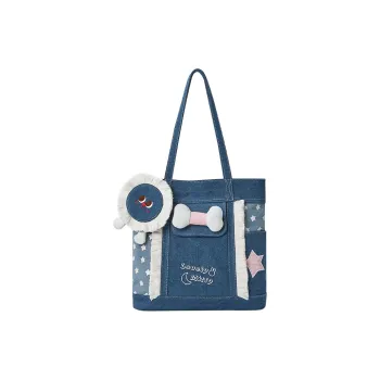 Miffy Fabric One Shoulder Shoulder Bag Women's Blue/Black
