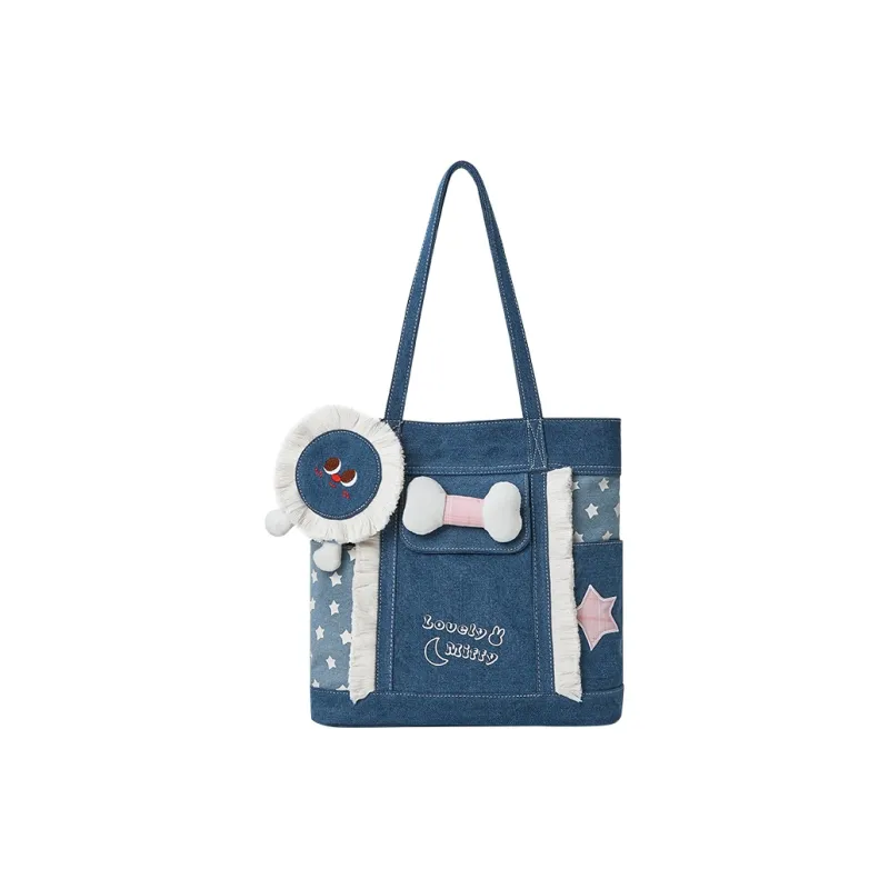Miffy Fabric Shoulder Bag Women's Blue/Black-0