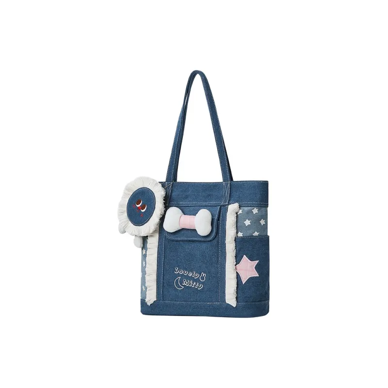 Miffy Fabric Shoulder Bag Women's Blue/Black-1