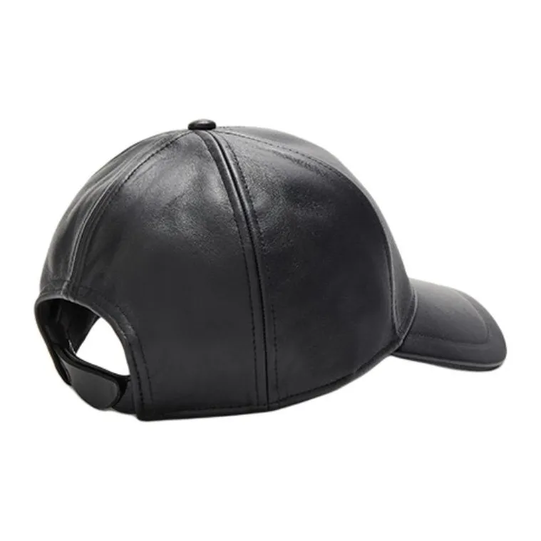 Ferrari Sheepskin Baseball Caps Unisex Black-3