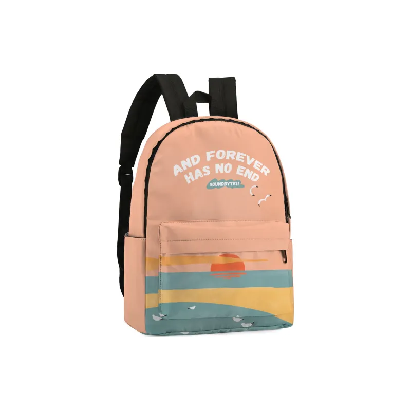 Soundbyte Polyester Backpack Laptop Bag Regular Unisex Orange-2