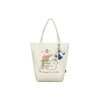 New Balance Fabric Tote Bag, Shopping Bag, Handbag, Shoulder Bag Unisex White