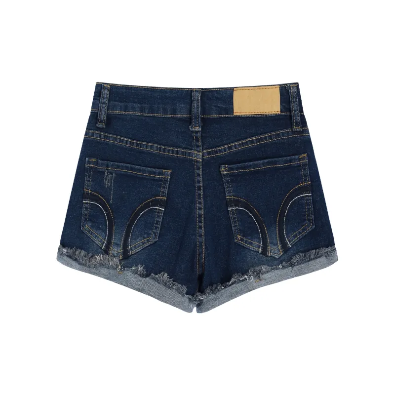 Garbege Denim Shorts Women's Blue-1