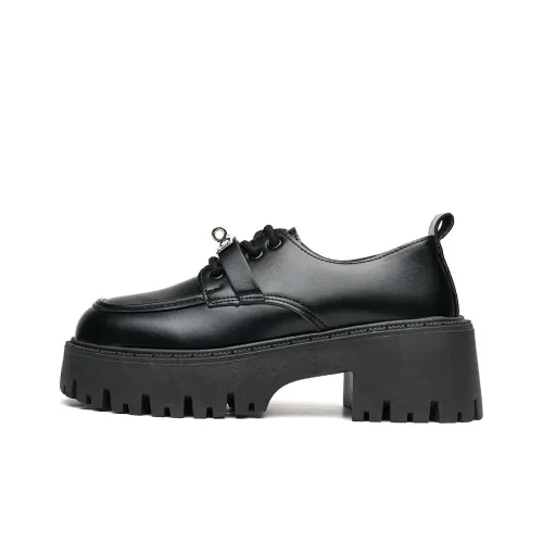 MEXICAN Loafers Medium Heel Women's Black