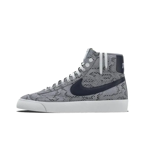 Nike Blazer Mid Skateboard Shoes Unisex High-Top Gray Black