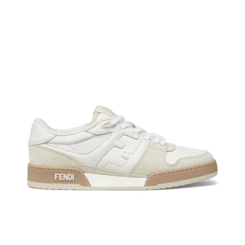 FENDI Match Low Top Suede 'White'-1