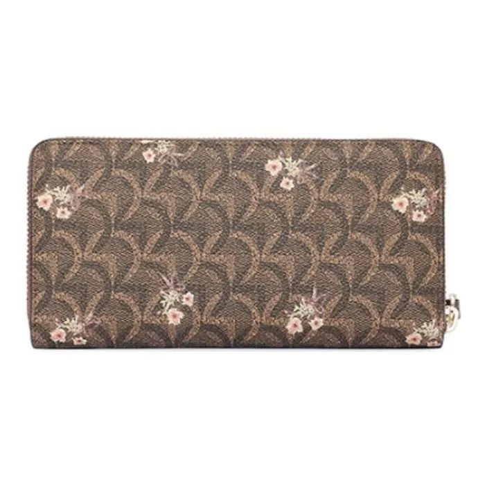 GOLDLION PVC Handheld Wallet Women's Khaki/Burgundy-8