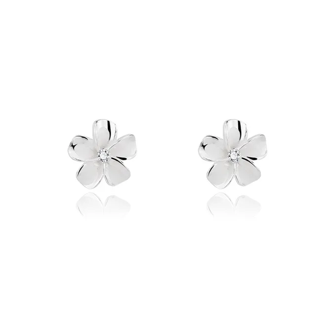 ZWU Sterling Silver Zircon Stud Earrings Fashion Stud Earrings Women's-0