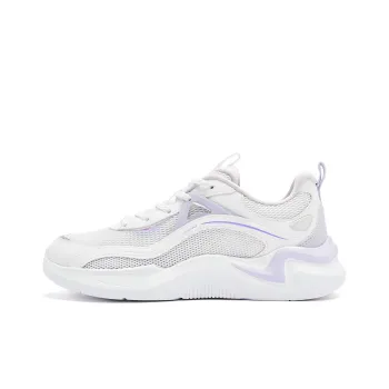 QIAODAN Cushioning Anti-Slip And Wear-Resistant Low-Top Running Shoes Women's Jordan White Ice Hydro Purple