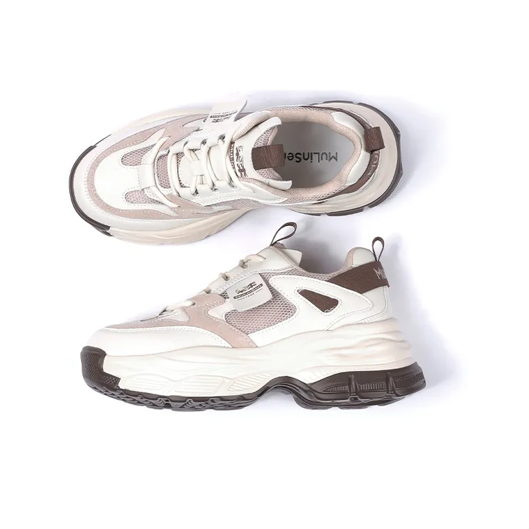 Mulinsen Wear-resistant Lightweight Breathable And Non-slip. Low-Top Chunky Sneakers Women's-2