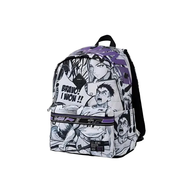 LiNing Polyester Backpack Unisex Black/White-1