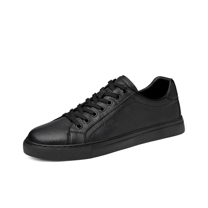 Mulinsen Slip Resistant, Abrasion Resistant, Lightweight Low Top Skateboard Shoes Men's Black-2