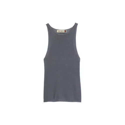 ZARA Tank Tops Women's Light Gray