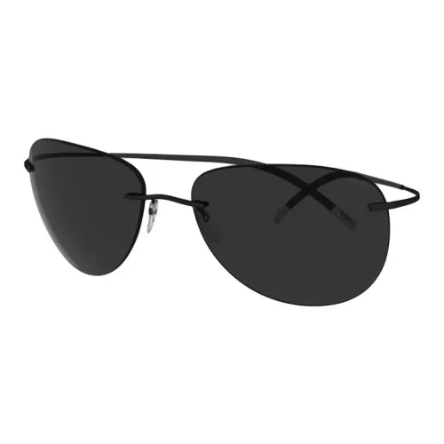 SILHOUETTE Metal Aviator Sunglasses Men's Black