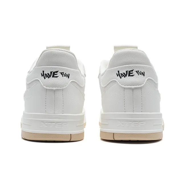 XTEP Thunder Dance STEP 1 Lightweight Low Top Skateboard Shoes Men's Sail White-5