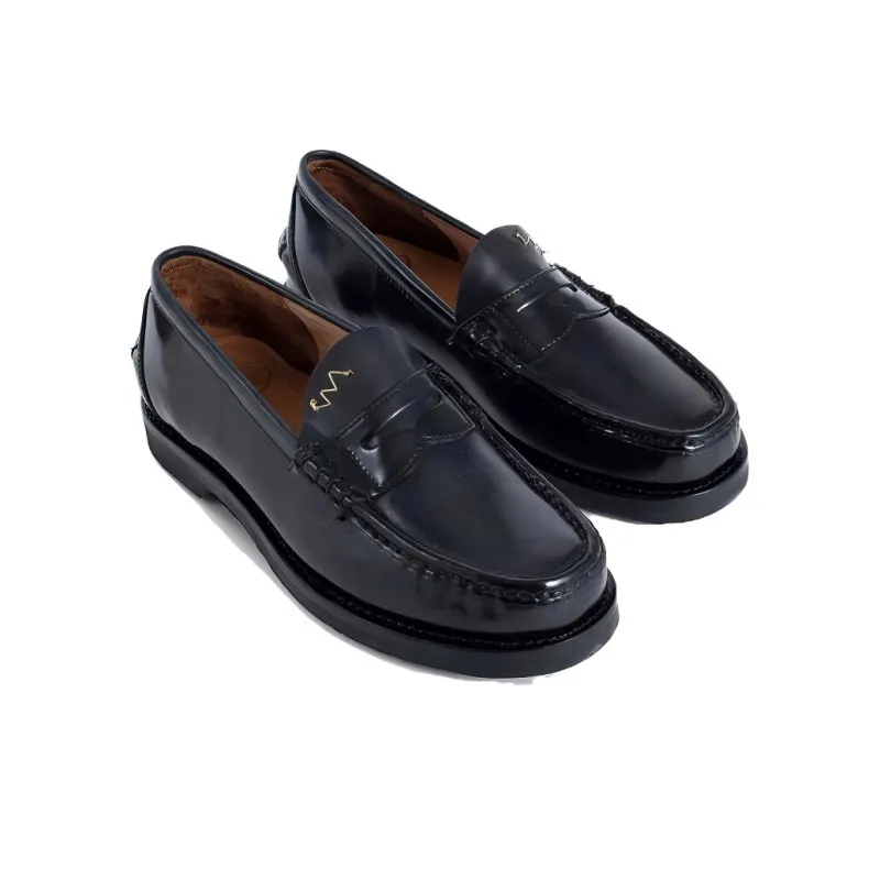 Visvim Fabro Folk Loafers Men's Black-2