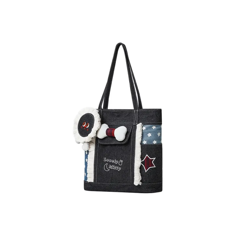 Miffy Fabric Shoulder Bag Women's Blue/Black-10