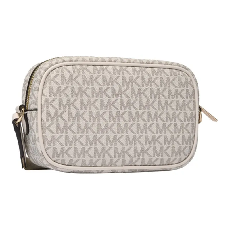 MICHAEL KORS Maisie Artificial Leather Crossbody Bag, Camera Bag Trumpets Women's Vanilla White/Milk White-1